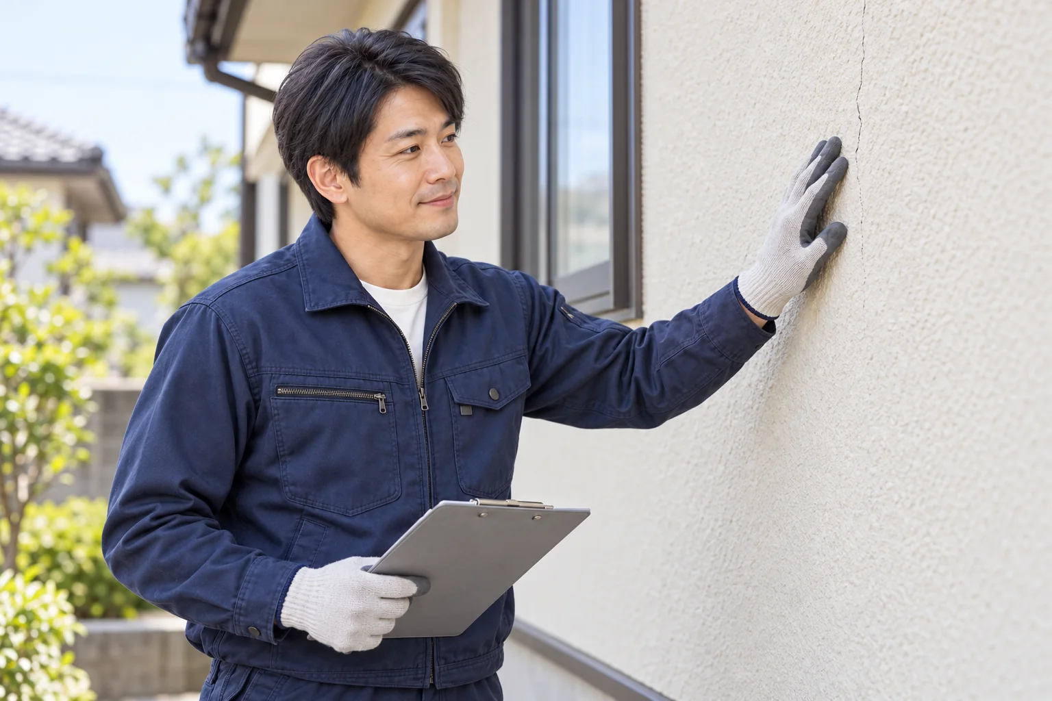 外壁を点検する生成イメージ